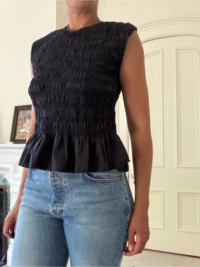 M. Patmos smocked silk top